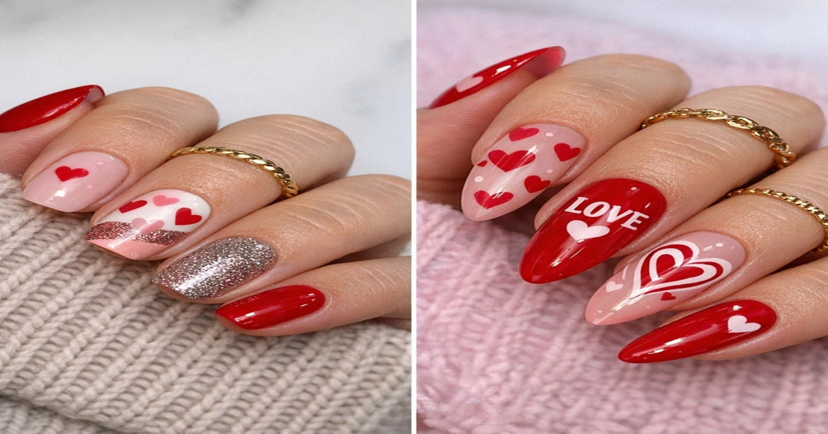 Stylish Valentine Nails for Short & Long Nails